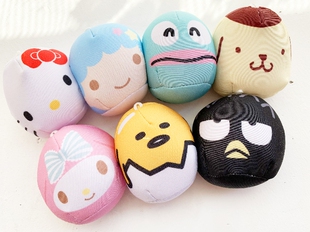 日单Sanrio布丁melody酷企鹅Hello kitty双子星泡沫粒子挂件沙包