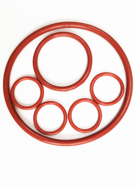 红色耐高温耐压 O型密封圈硅胶防水皮圈防漏外径15--45*线径4定制