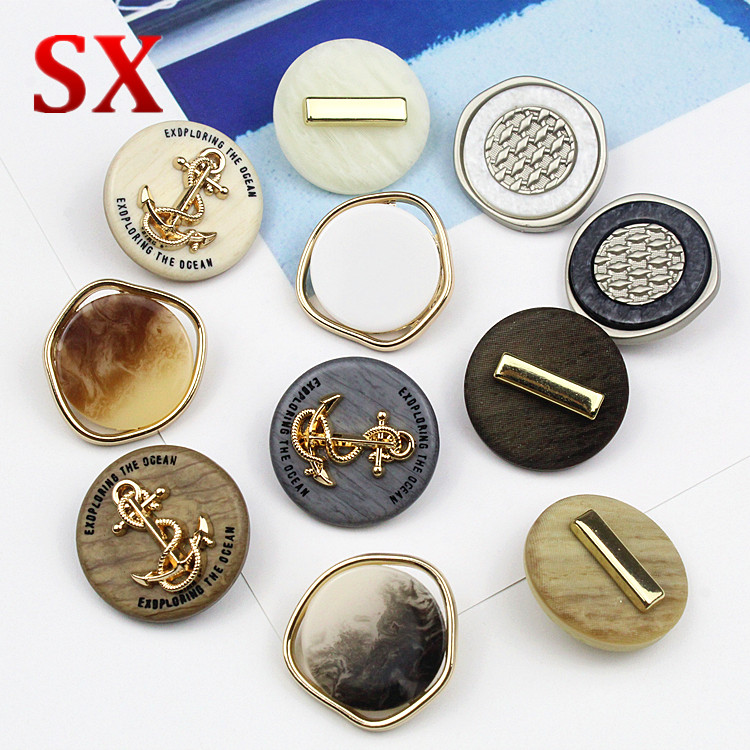 金属纽扣不规则男女休闲西装扣复古圆形时尚大衣纽扣外套风衣扣子