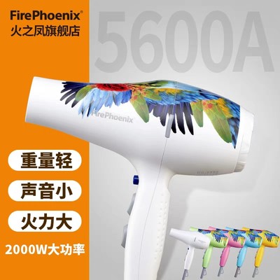 火之凤吹风机发型师专用超轻静音发廊大功率理发店造型5600A鹦鹉