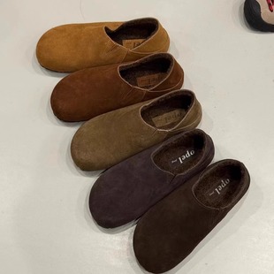 opel欧宝25秋冬新品美拉德韩国ins风极简勃肯鞋加绒懒人单鞋