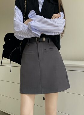 高腰半身裙秋冬百搭大码a字短裙
