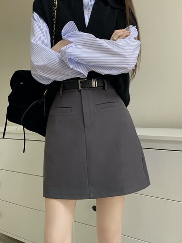 高腰半身裙秋冬百搭大码a字短裙