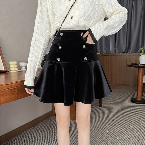 梨形身材秋冬半身裙女大码短裙