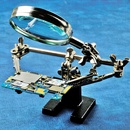 台式 放大镜维修用5倍玻璃片金属支架电路板焊接工作台辅助夹工具