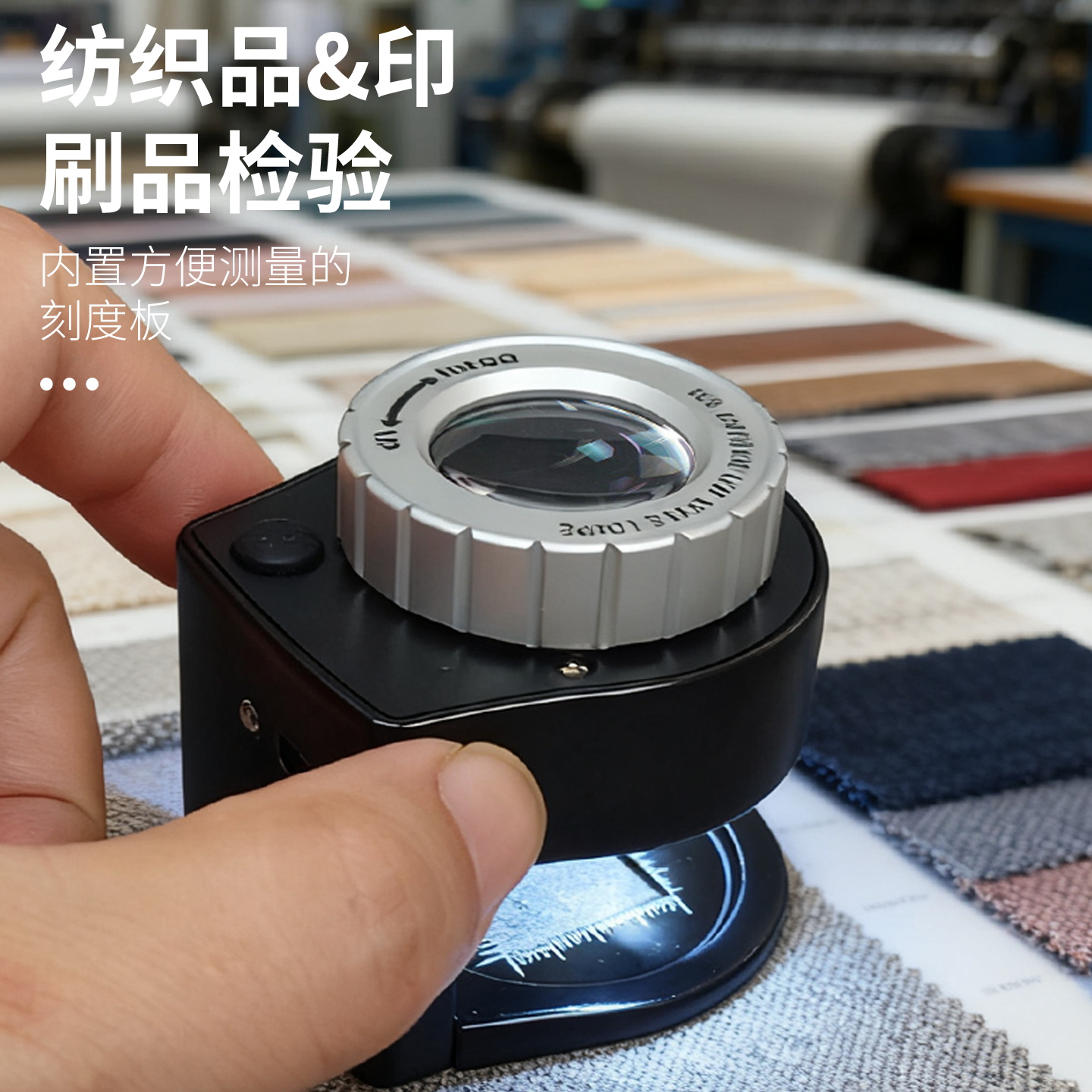 可调焦60倍放大镜充电带刻度带灯紫光字画珠宝玉石鸽子眼印刷鉴定