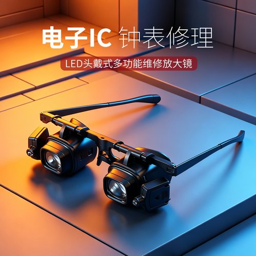 头戴眼镜式6种倍数钟表维