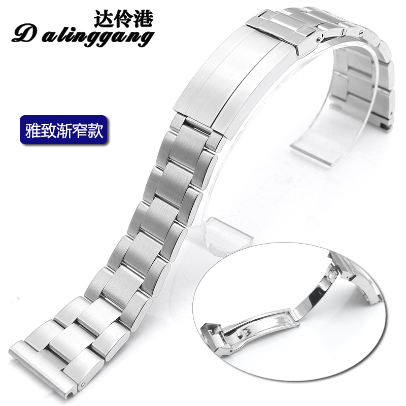 渐窄款钢表带螺丝固定表节哑光