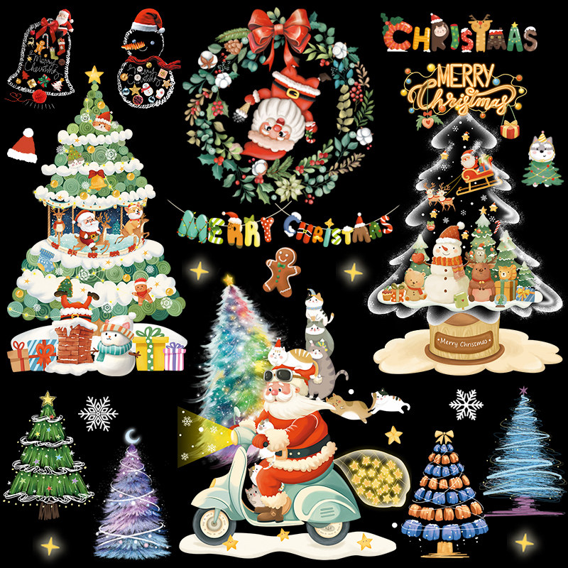 窗户PVC静电膜静电免胶玻璃贴画