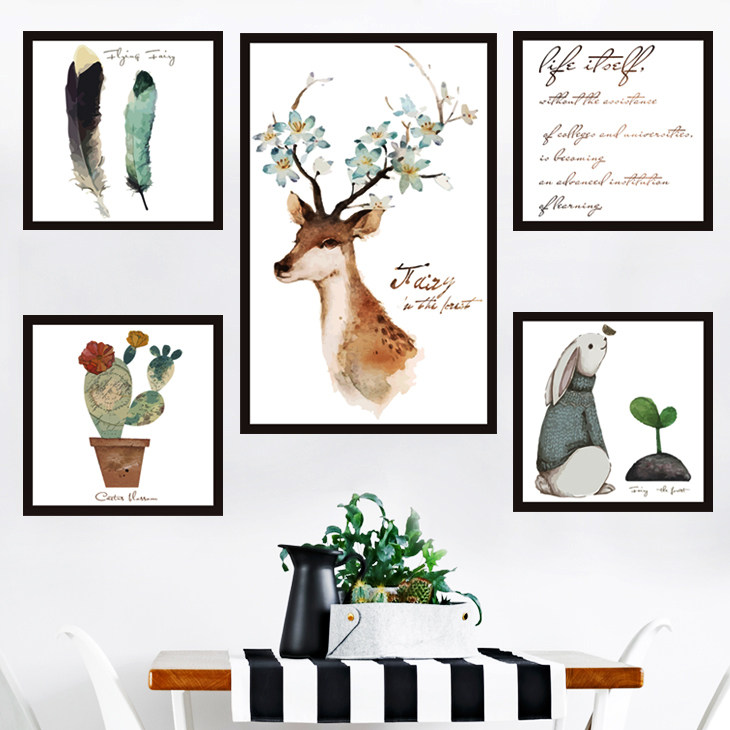 墙贴北欧鹿羽毛挂灯客厅卧室简约现代宿舍床头墙壁装饰贴纸自粘画|msdalam kategori Aksesori rumah, pelekat, Pelekat dinding - dari Buy2taobao.com untuk memberikan perkhidmatan ejen Taobao profesional membeli