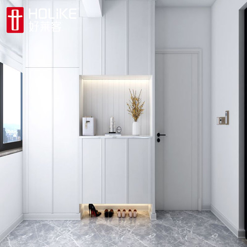 好莱客简约现代玄关柜定制