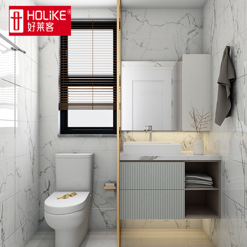 好莱客简约现代风全屋定制 卫生间门收纳柜简约组合置物柜阳台柜
