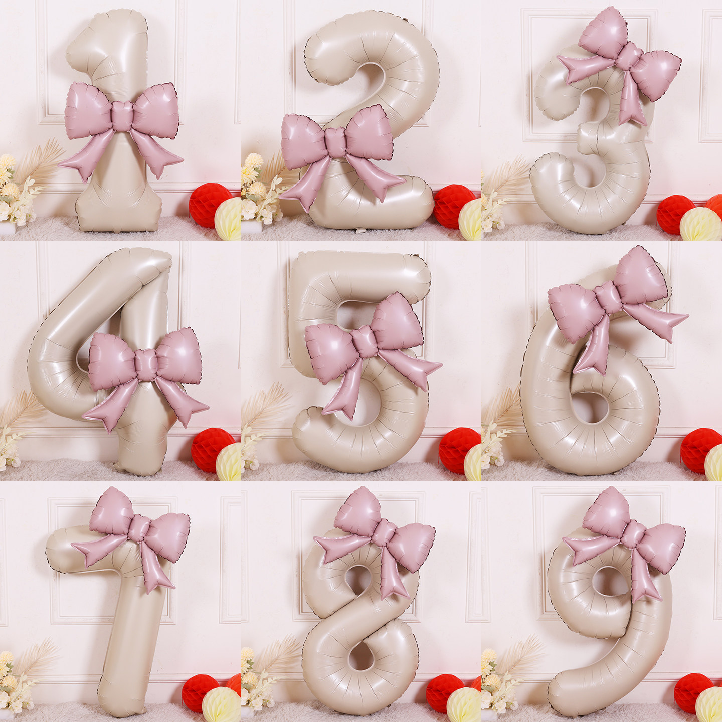 40寸生日蝴蝶结数字气球女孩神周岁排队场景装饰布置氛围拍照道具,节庆用品/礼品,气球,淘宝优惠券,粉丝福利购,淘宝优惠卷