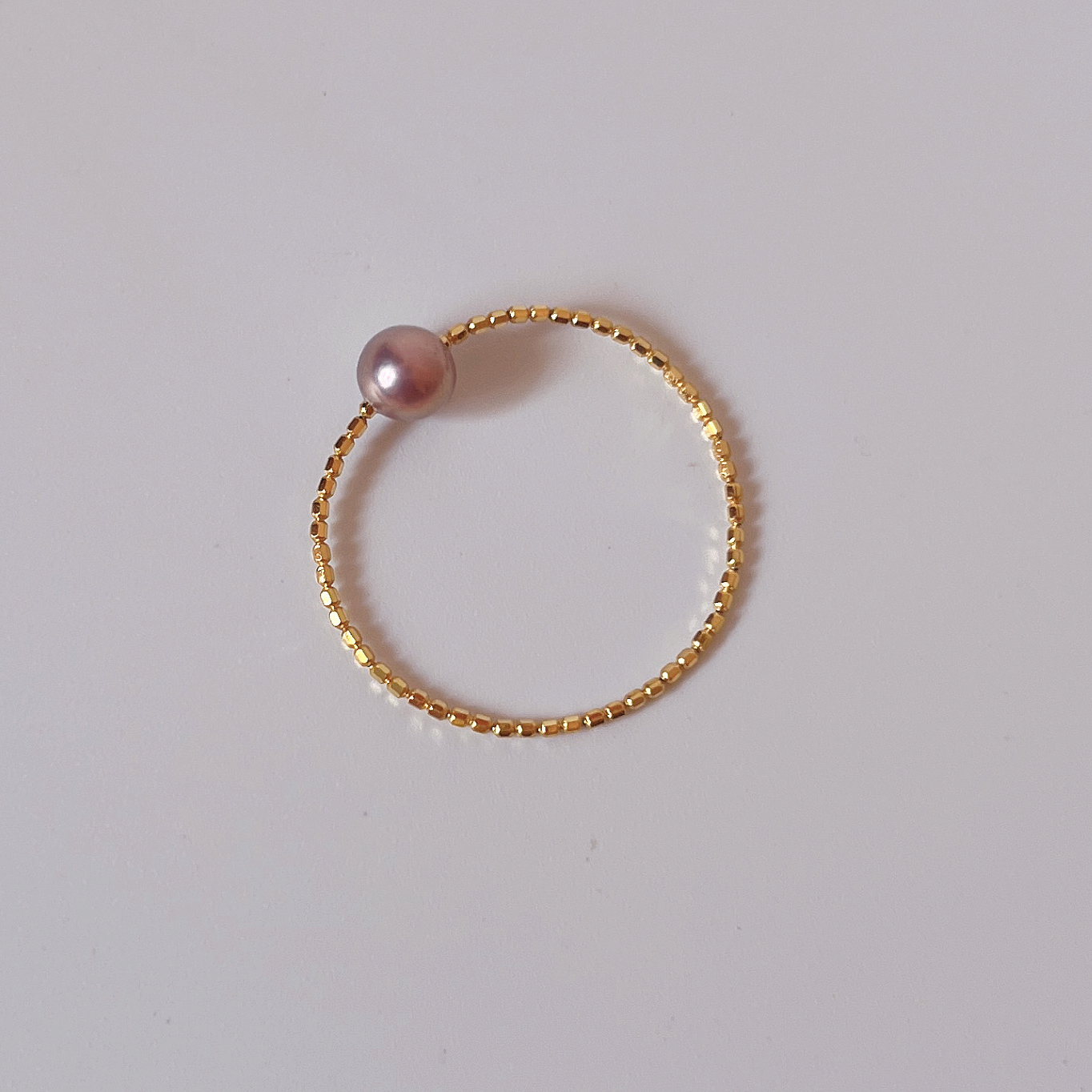 天然淡水珍珠s925纯银极细戒指女款时尚百搭简约个性小众食指戒