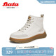 户外UKP02DD4 牛皮厚底高帮时尚 Bata休闲靴女冬季 商场新款