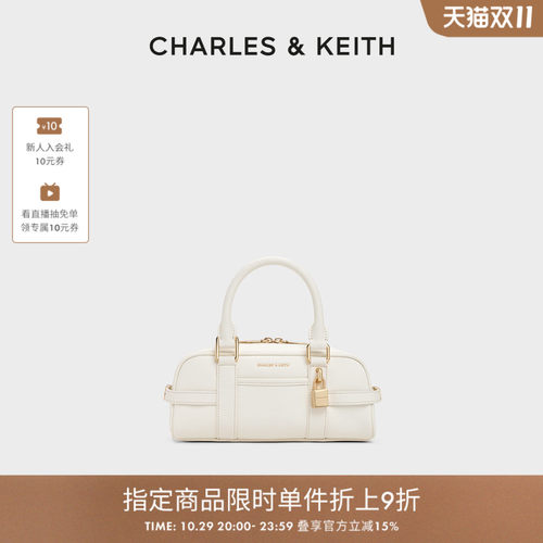 CHARLES&KEITH复古手提波士顿包