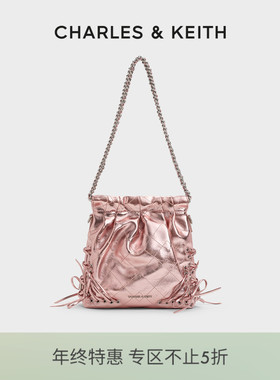 [折扣推荐]CHARLES&KEITH蝴蝶结CK2-60782390-B绑带双肩流浪包