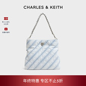 1斜纹大容量托特包 20671718 折扣推荐 CHARLES&KEITH丹宁CK2