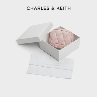女包CK2 CHARLES&KEITH夏季 00770664迷你菱格链条小方包钱包