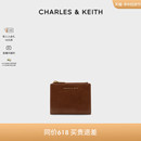 CHARLES&KEITH简约卡包CK6 10680907短款 618同价 拉链零钱包