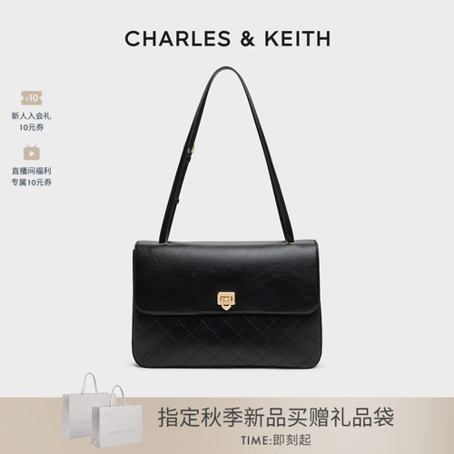 CHARLES＆KEITH时尚翻盖通勤包