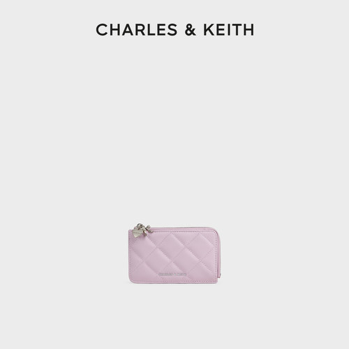 CHARLES&KEITH复古菱格短款卡包