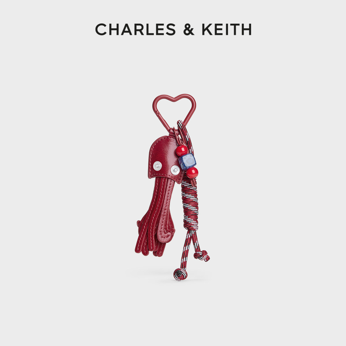 CHARLES&KEITH26春夏配饰CK8-10770724章鱼绳结流苏包挂件钥匙扣