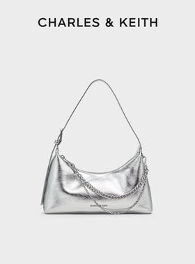 [新年礼物]CHARLES&KEITH包店专享CK2-40782472褶皱链条腋下包女