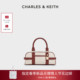 30782785 CHARLES&KEITH26春新品 CK2 1帆布手提托特包波士顿包女