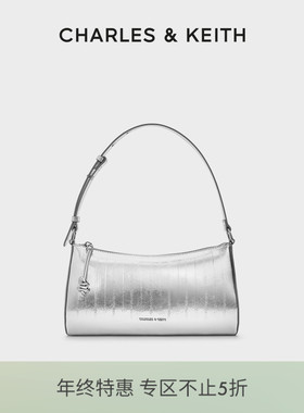[折扣推荐]CHARLES&KEITH腋下包CK2-20782683-1时尚鳗鱼纹单肩包