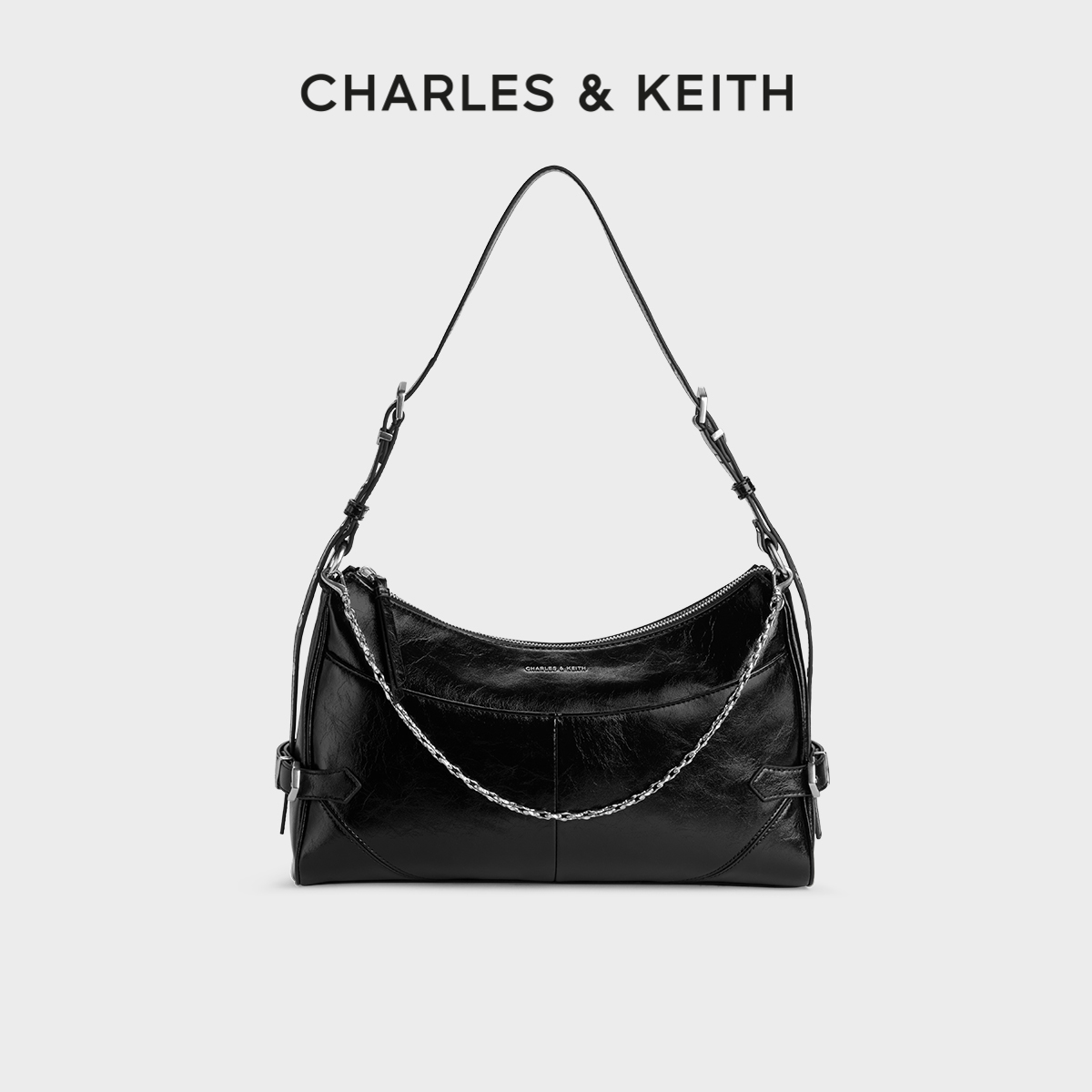 CHARLES&KEITH链条大容量托特包