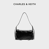 CHARLES&KEITH秋冬女包CK2 40782413油蜡皮柔软腋下包机车包hobo