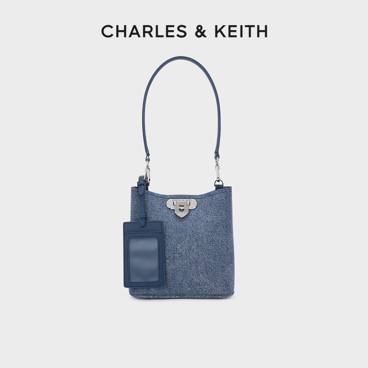 单肩腋下水桶包CHARLES&KEITH