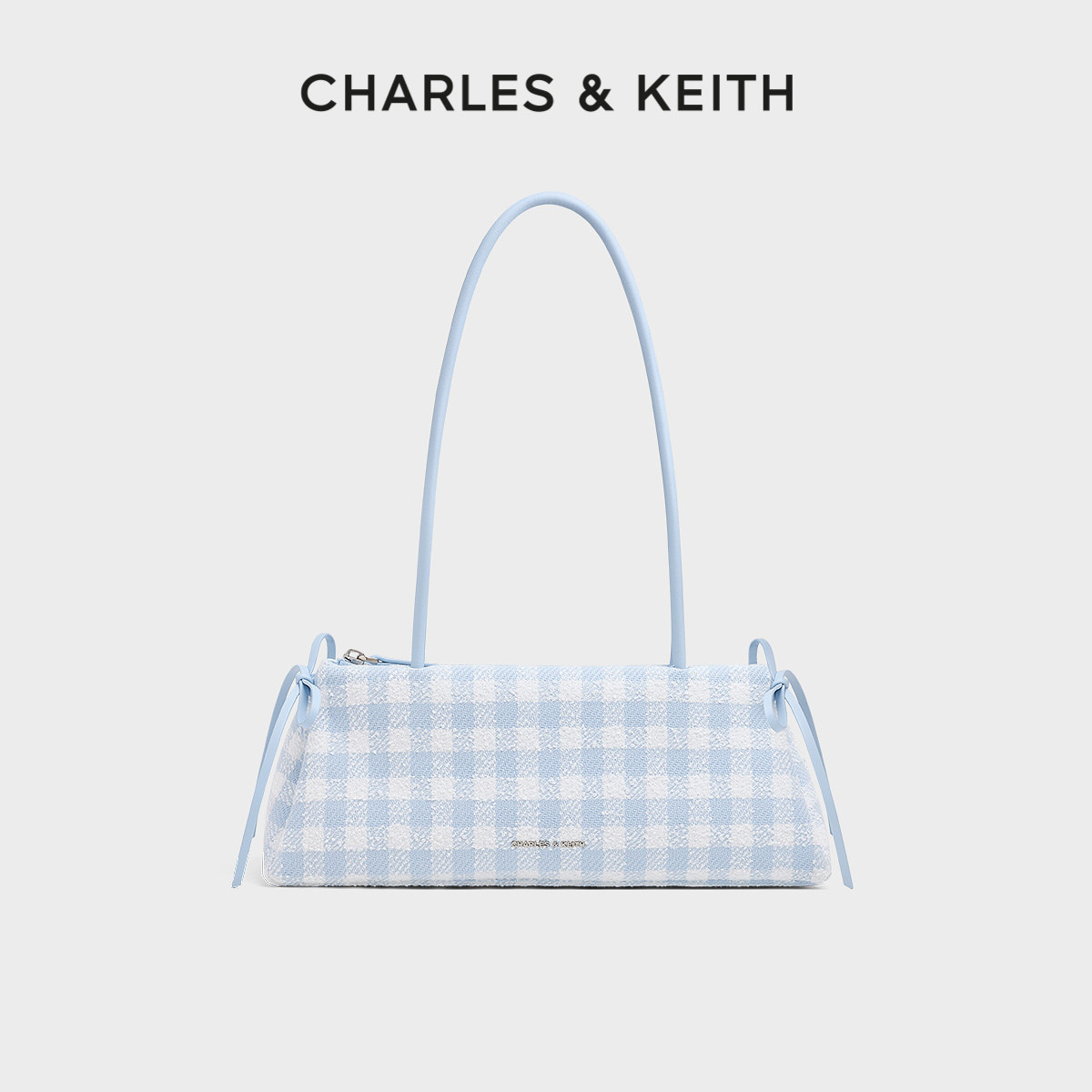 CHARLES&KEITH26春新品CK2-20160193-A甜美格纹蝴蝶结单肩腋下包,箱包皮具/热销女包/男包,腋下包,淘宝优惠券,粉丝福利购,淘宝优惠卷