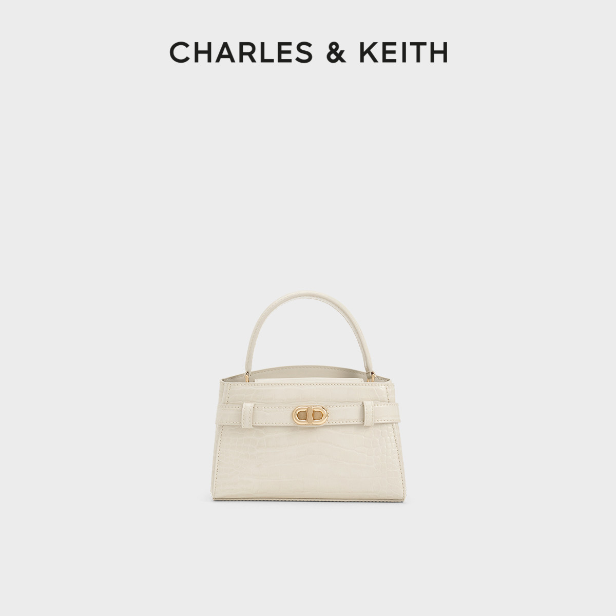 CHARLES&KEITH鳄鱼纹手提凯莉包