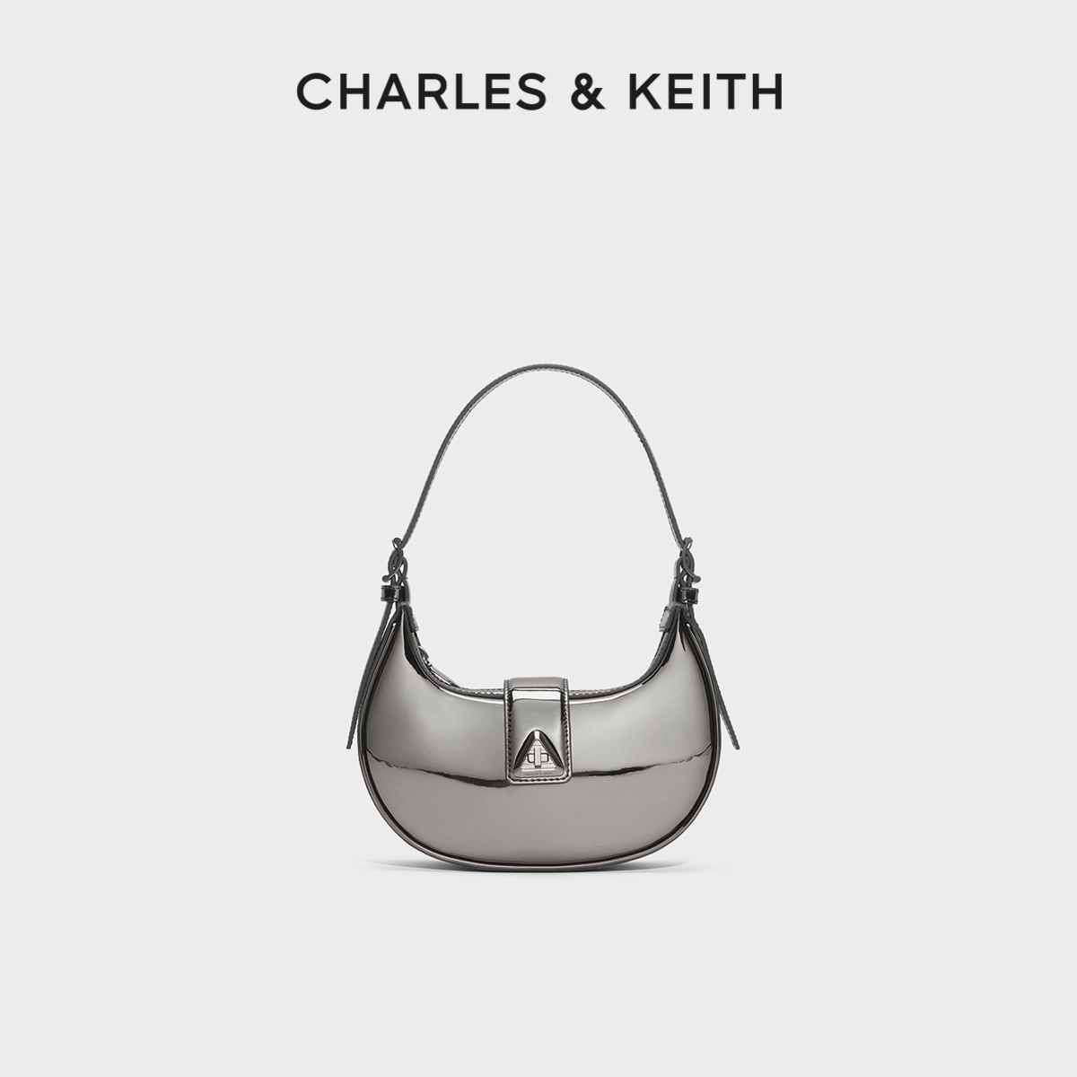 CHARLES&KEITH夏季女包CK2-50271205简约单肩斜挎腋下包新月包女