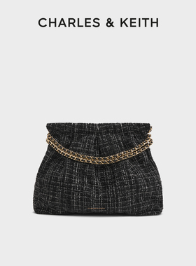 CHARLES&KEITH25冬新品CK2-40671449-2粗花呢托特包大号流浪包
