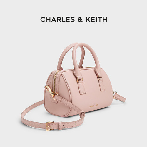 CHARLES&KEITH绳结拉链波士顿包