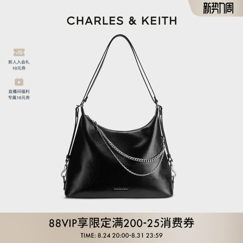 CHARLES&KEITH大容量链条hobo包