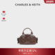 CK2 CHARLES&KEITH25冬季 新品 30770735手提小方包机车包保龄球包