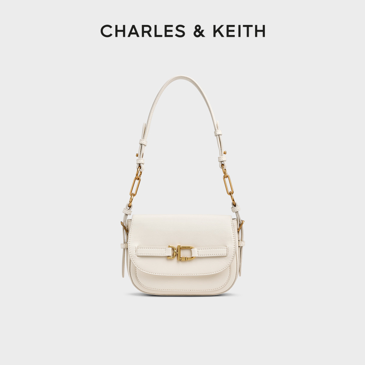CHARLES&KEITH26夏新品CK2-80671870简约单肩腋下包斜挎包豆腐包