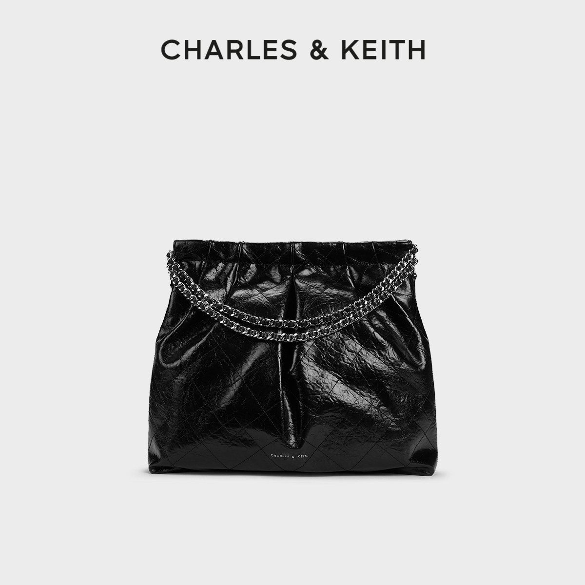 [包店专享]CHARLES&amp;KEITH托特包CK2-40671449大号链条单肩流浪包