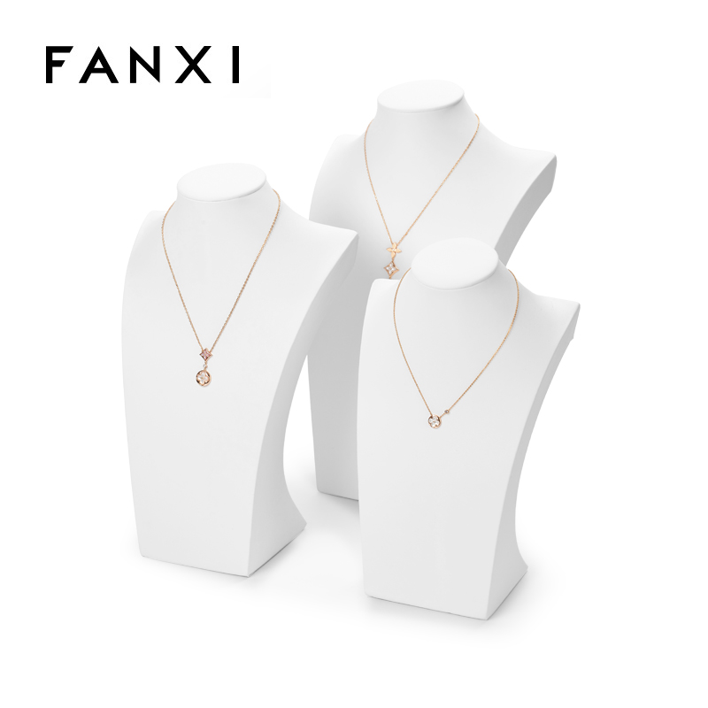 凡西FANXI项链展示架PU皮模特脖子人像架饰品颈膜项链架展示道具-封面