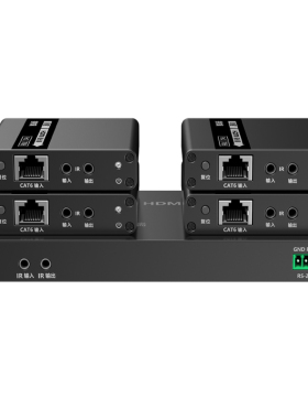 朗强LQ702P HDMI转RJ45网口4K30HZ无损传输带音频分离1进2出HDMI网线分配延长器70米零延时