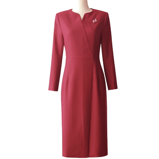 品牌高端大气喜妈妈2025新款礼服高贵喜婆婆婚宴装高档长袖连衣裙