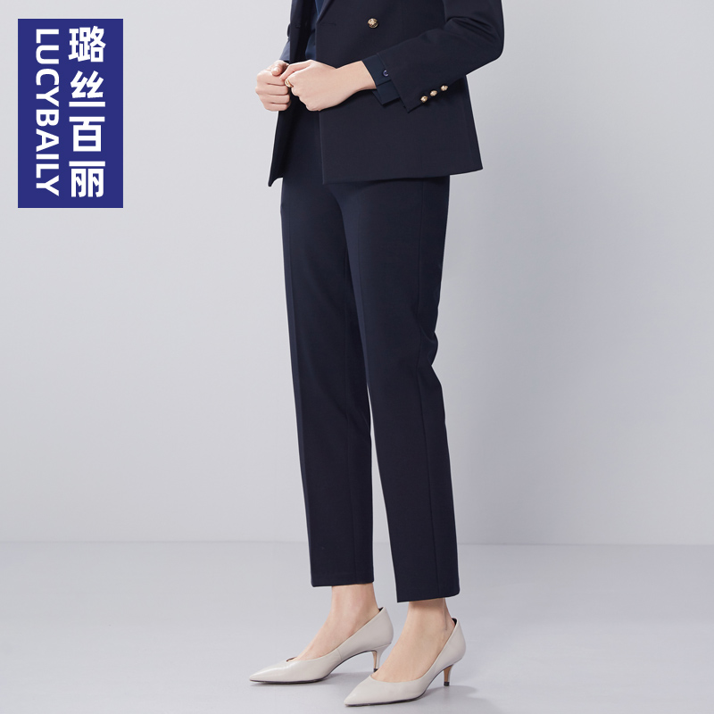 璐丝百丽直筒裤女长裤西裤职业春秋宽松显瘦百搭2025新款垂感裤子