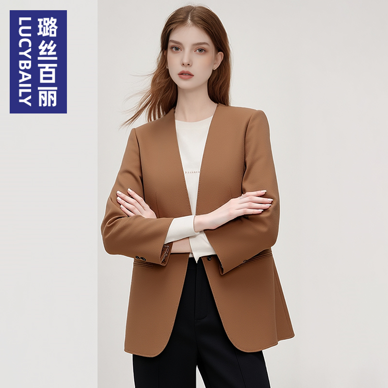 V领西装外套女2025新款气质时尚职业OL西服上衣面试通勤商务正装