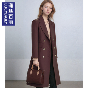 职业通勤纯色大衣春秋季 简约长袖 OL风衣外套 风衣女时尚 2026新款