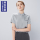 短袖 白色高级感灰上衣职业衬衣 夏季 雪纺女衬衫 轻奢高级感2025新款