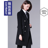 毛呢大衣女中长款 气质纯羊毛呢子职业外套 修身 宽松冬季 英伦风时尚